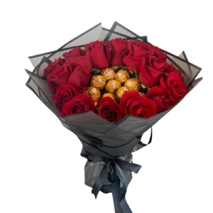 Red Rose & Chocolates - Flower Bouquet - Flowers of Dubai