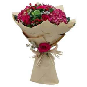 Bouquet of Hydrangea Flower with Roses - EID Ramadan - Flowers of Dubai