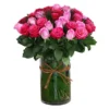 Lavish Pink Roses in Cylinder - EID Ramadan - Flowers of Dubai