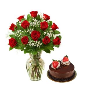 Birthday Cake 1kg 12 Roses