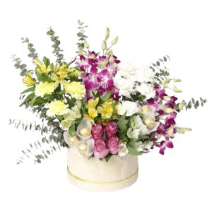 Colorful Celebration Flower Arrangement - Orchid Flowers - Flowers of Dubai