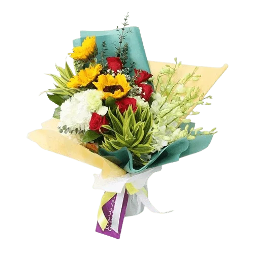 Floral Blessings Bouquet Green - Orchid Flowers - Flowers of Dubai