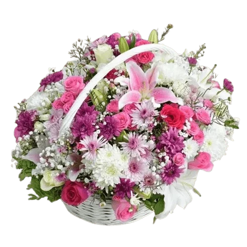 Flower Garden in Basket - Basket Flower - Flowers of Dubai