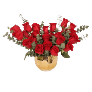 Golden Love 25 Red Roses