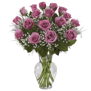 Passionate 20 Purple Roses In Vase