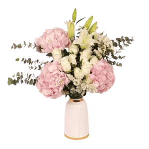 Pastel Love Flowers in Vase