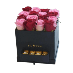 25 Red and Pink Roses Love Box