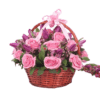 Allure 35 Roses and Tulips Basket - Basket Flower- Best Online Flower Delivery - Flowers of Dubai