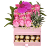 Blushing Blossom Flowers and Plant Arrangement