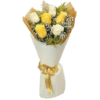 Bright Yellow and White Roses Bouquet