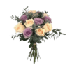 Charm of Peach and Purple Roses