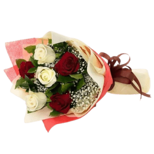 Classic Red And White Roses