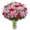 Passionate Red and Purple Flowers - Fresh Flowers Arrangements - Best Online Flower Delivery - Flowers of Dubai