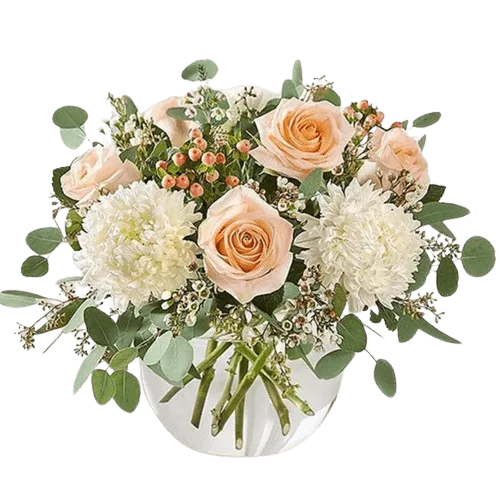 Peach Opulence - Fresh Flowers Arrangements - Best Online Flower Delivery - Flowers of Dubai