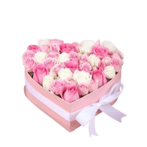 Pink and White Roses Arrangement