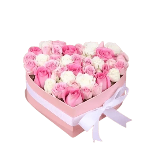 Pink and White Roses Arrangement