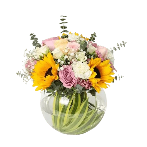 Pride Fish Bowl Arrangement - Mothers Day - Flowers of Dubai