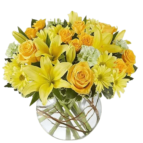Smiling Surprise Arrangement - Fresh Flowers Arrangements - Best Online Flower Delivery - Flowers of Dubai