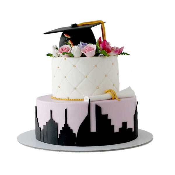 Skyline Graduation Cake