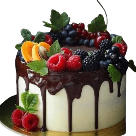 Swiss Chocolate Cake with Berries