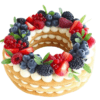 Round Tart Pastry Berries Cake