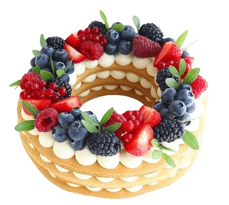 Round Tart Pastry Berries Cake