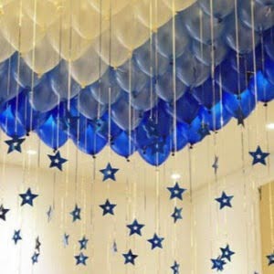 Blue Ceiling Balloon Decoration