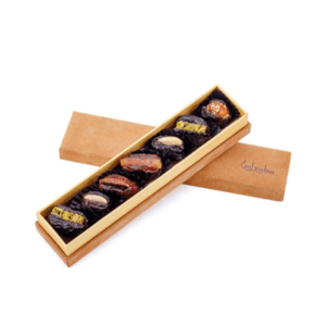 Emarati Dates in Camel leather Box