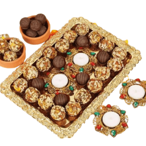 Diwali Sweets and Chocolates Rectangle Platter