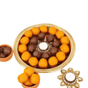 Diwali Sweets and Chocolates Round Platter