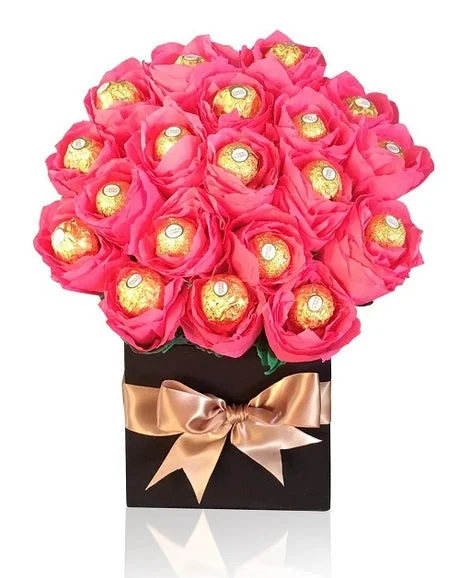 Pink Ferrero Bouquet Box Dubai