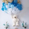 Flying Teddy Bear with 50 Helium Balloons