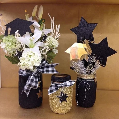 Flower Graduation Table Centerpiece