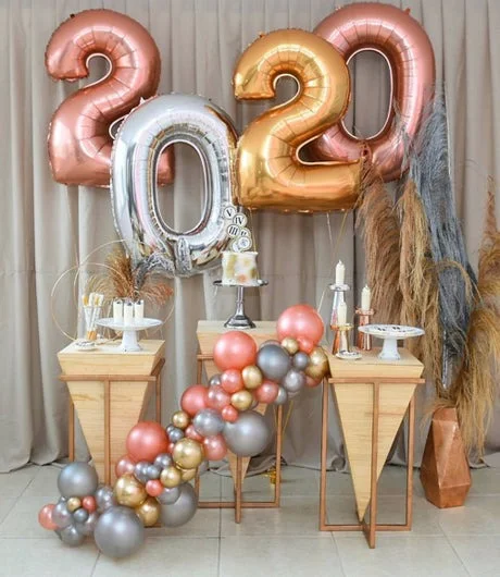 Graduation Year Metallic Balloon Arrangement