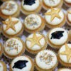 Gold & Black Graduation Cupcakes