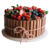 Mixed Berries-Kitkat Cake