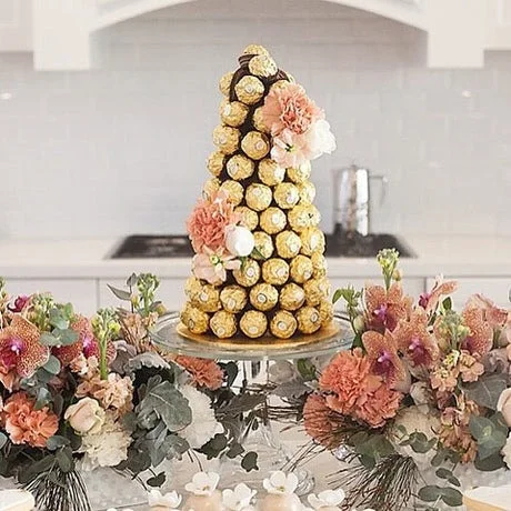 100 Ferrero Rocher Chocolate Tower with Roses