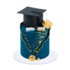 Blue & Gold Graduation Cake