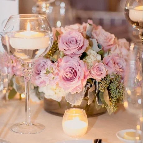 Pink Rose Flowers Centerpieces