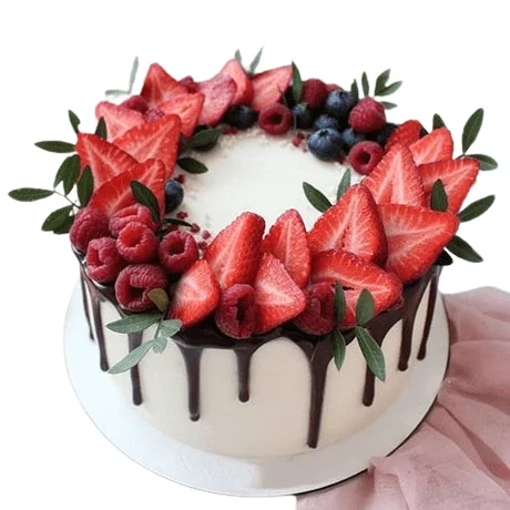 Raspberry & Strawberry Cake