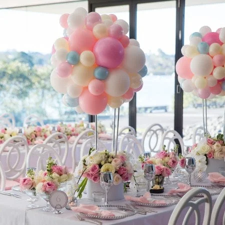 Pastel Hot Air Balloon & Flowers Centerpiece