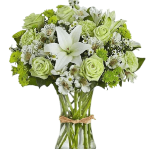 Green and White Flowers