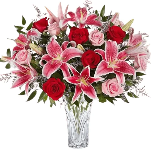 Roses and Lilies Arrangement